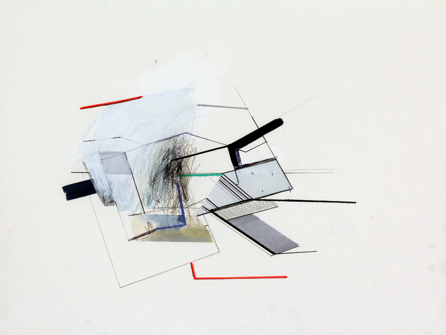 Frame #12, técnica mista sobre papel, 33 x 41 cm