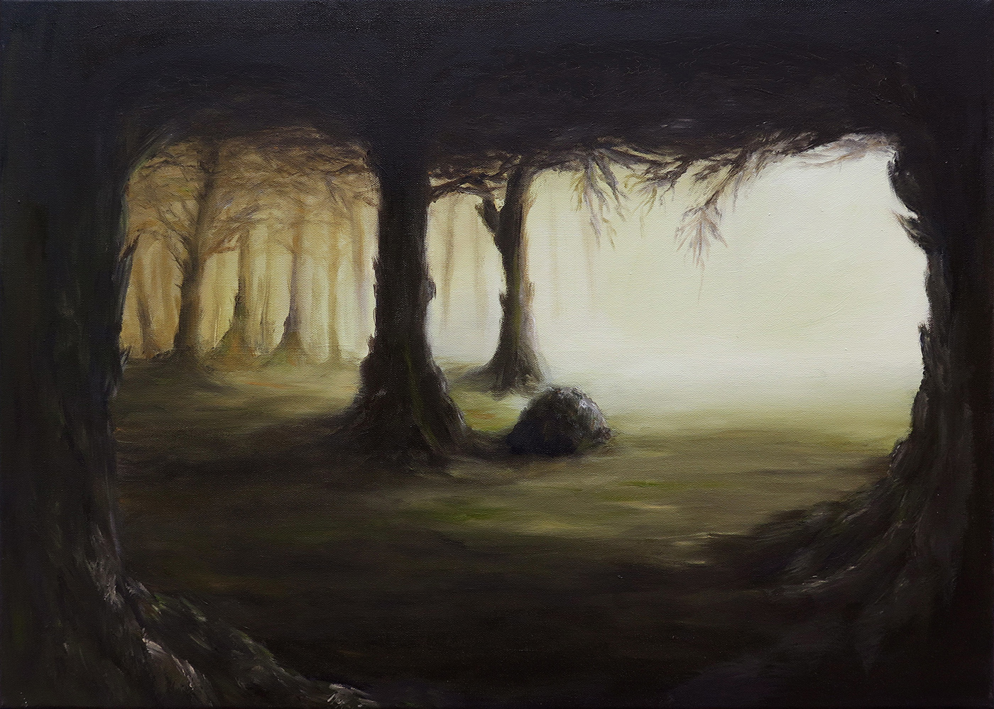 Deep Wood, série Quiet… óleo sobre tela, 50 x 70 cm, 2021