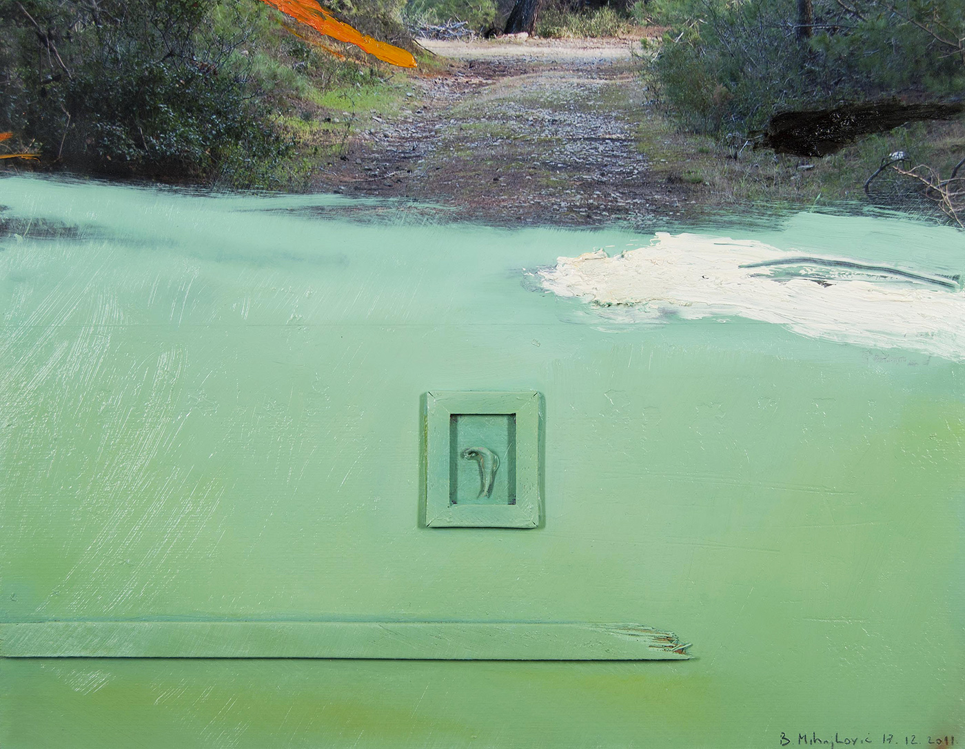 Paisagens abstractos III, óleo e fotografia sobre tela, 45 X 35 cm, 2018