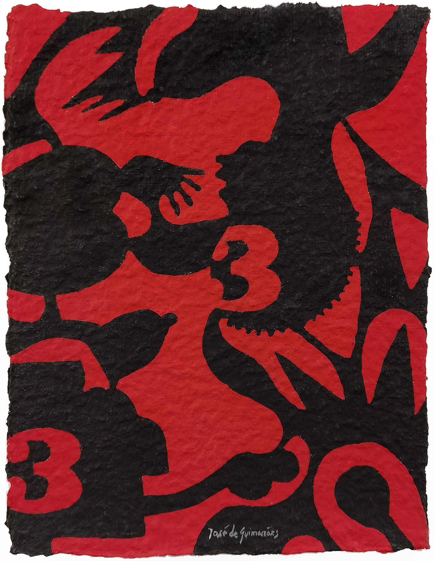 guache sobre papel marouflé, 37,5 x 28 cm